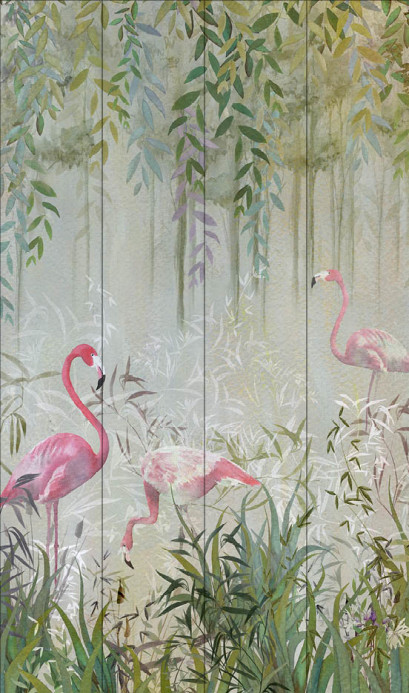 NLXL Wandbild Flamingo Garden - 04 Drops