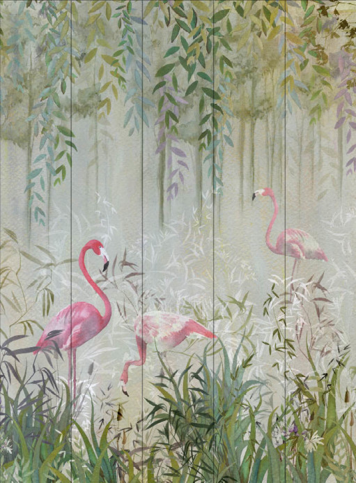 NLXL Wandbild Flamingo Garden - 05 Drops