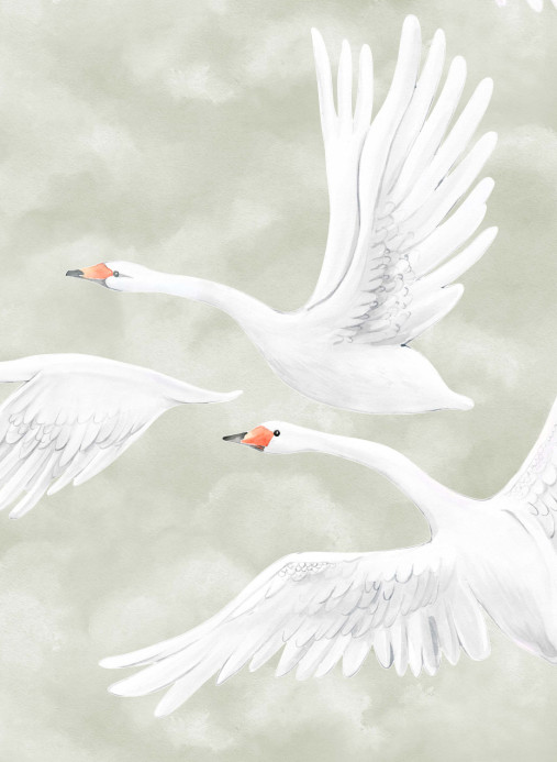 Boråstapeter Studio Papier peint panoramique Clouds Swans - 9414W