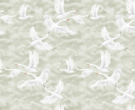 Boråstapeter Studio Papier peint panoramique Clouds Swans - 9414W