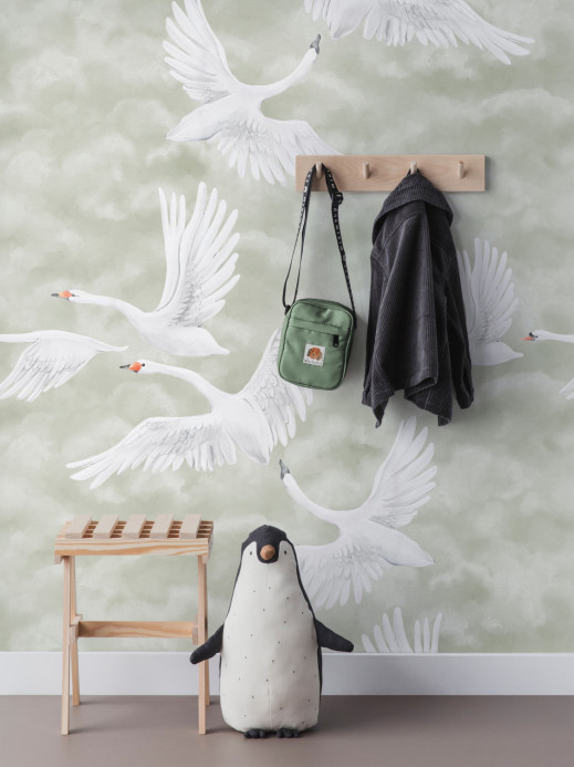 Boråstapeter Studio Wandbild Clouds Swans - 9414W