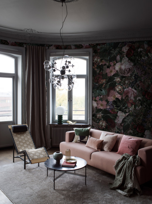 Boråstapeter Studio Carta da parati panoramica Dark Floral