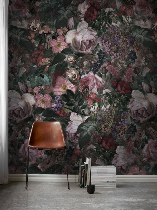 Boråstapeter Studio Carta da parati panoramica Dark Floral