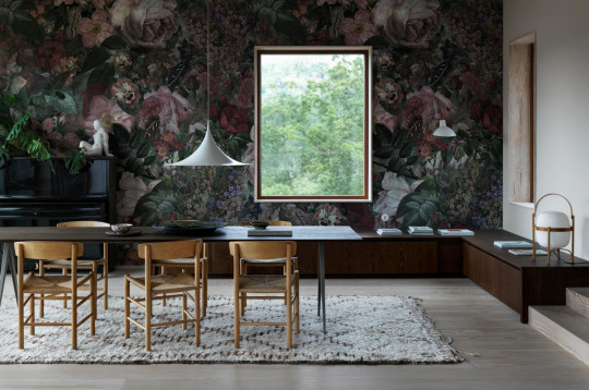 Boråstapeter Studio Carta da parati panoramica Dark Floral