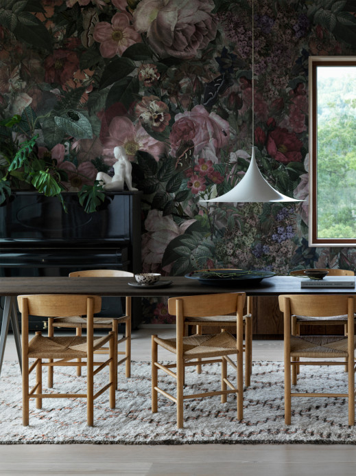 Boråstapeter Studio Carta da parati panoramica Dark Floral