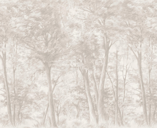 Boråstapeter Studio Mural Sketch of Trees