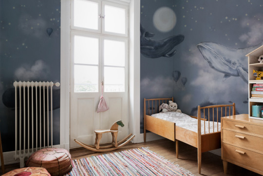 Boråstapeter Studio Wandbild Whales in the Sky - 9457W