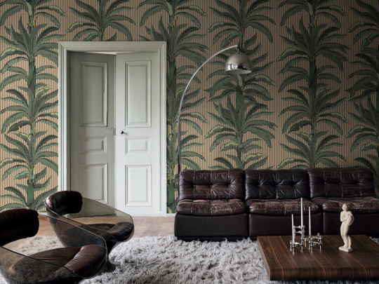 Boråstapeter Studio Mural Rayure Palmier