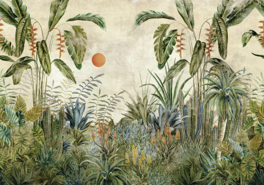 Coordonné Wandbild Aduanero - Cactus