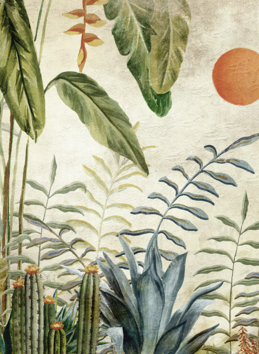 Coordonné Wandbild Aduanero - Cactus