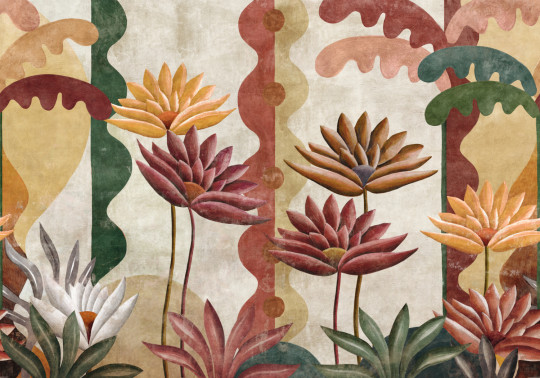 Coordonné Wandbild Ágaves Bamboo - Cereza
