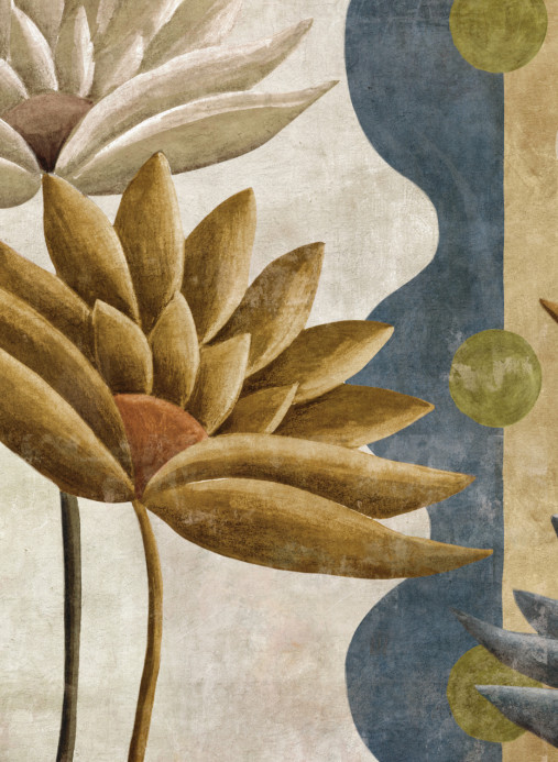 Coordonné Wandbild Ágaves Bamboo - Índigo