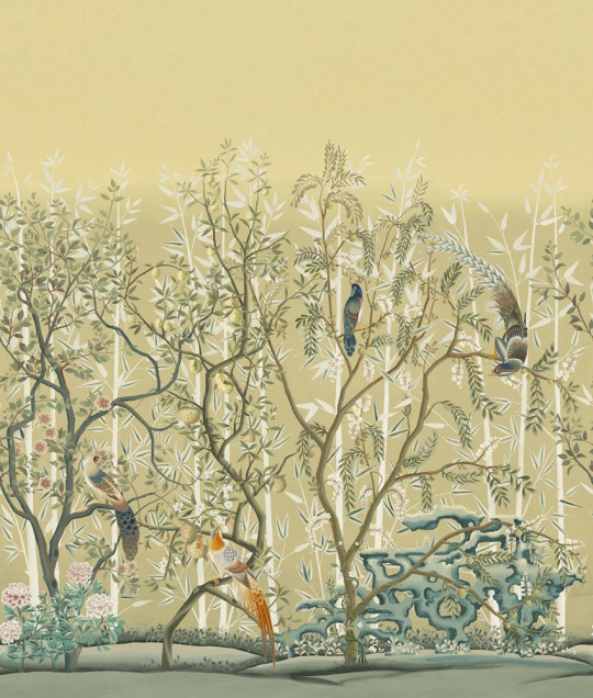 Manuel Canovas Wandbild La Voliere - Vieil Or