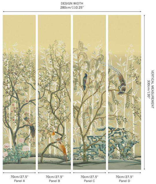 Manuel Canovas Wandbild La Voliere - Vieil Or