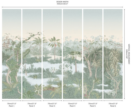 Manuel Canovas Wandbild Borneo - Vert de Gris