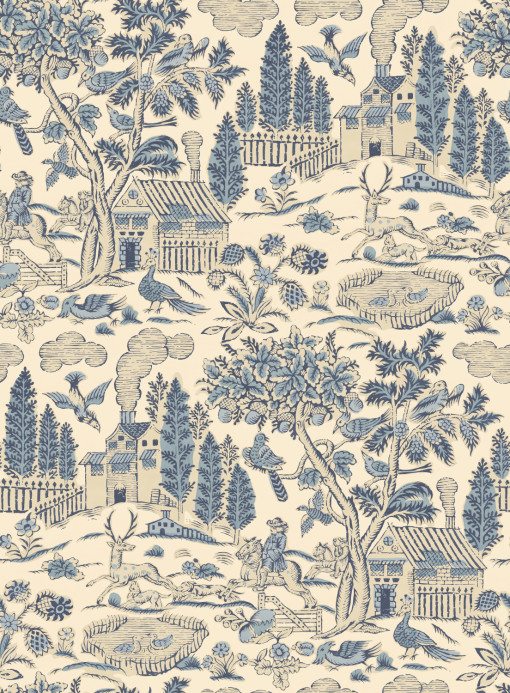 GP & J Baker Tapete Home Park - Royal Blue