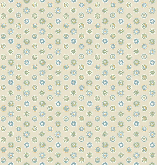 GP & J Baker Carta da parati Court Buttons - Blue/ Green