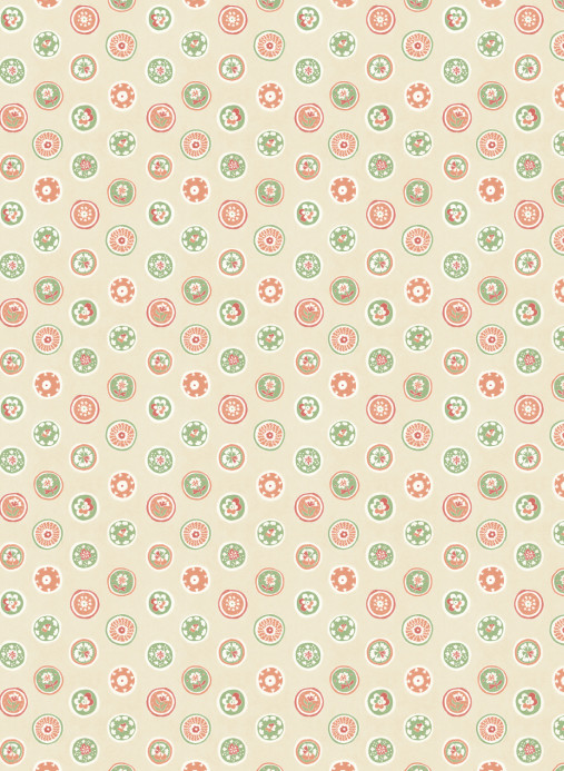 GP & J Baker Tapete Court Buttons - Pink/ Green