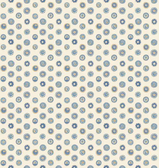 GP & J Baker Tapete Court Buttons - Blue