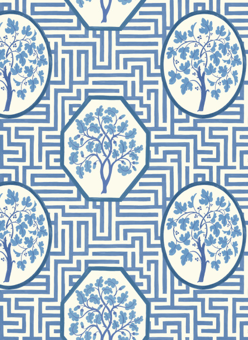 GP & J Baker Tapete Royal Maze - Royal Blue