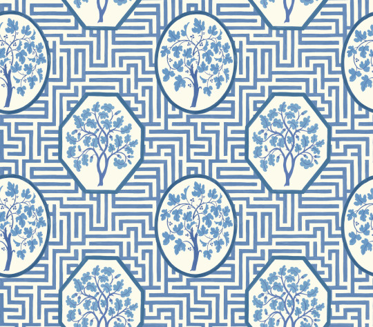 GP & J Baker Tapete Royal Maze - Royal Blue