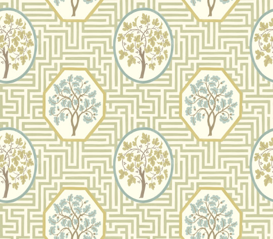 GP & J Baker Tapete Royal Maze - Sage