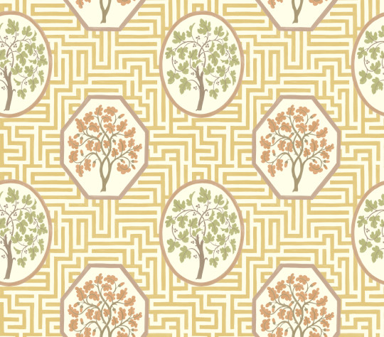 GP & J Baker Tapete Royal Maze - Ochre