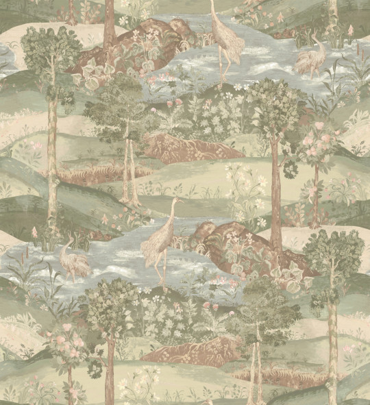 GP & J Baker Tapete Palace Tapestry - Antique