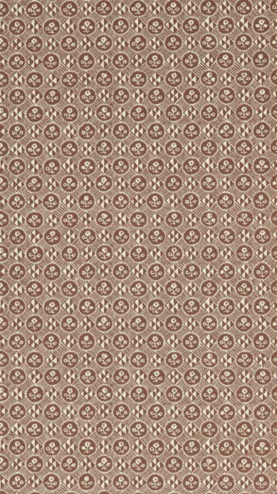 Zoffany Tapete Diamonds & Flowers - Bordeaux
