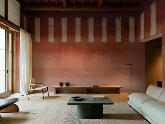 Coordonné Papier peint panoramique Taki - Prune