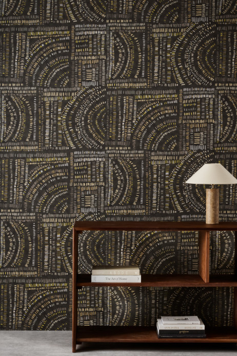 Harlequin Tapete Frescoes - Charcoal/ Chalk/ Limestone
