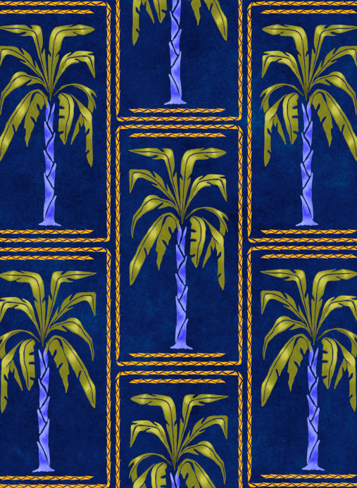 Coordonné Tapete Veraneo - Cobalt