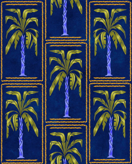 Coordonné Tapete Veraneo - Cobalt