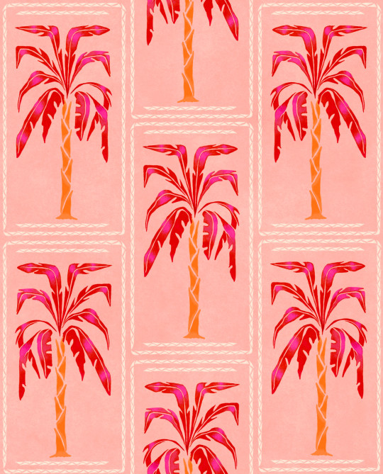 Coordonné Tapete Veraneo - Pink