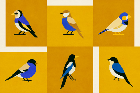 Coordonné Papier peint Like a Bird - Golden