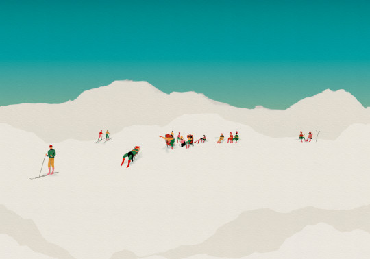 Coordonné Wandbild Apreski - Blue