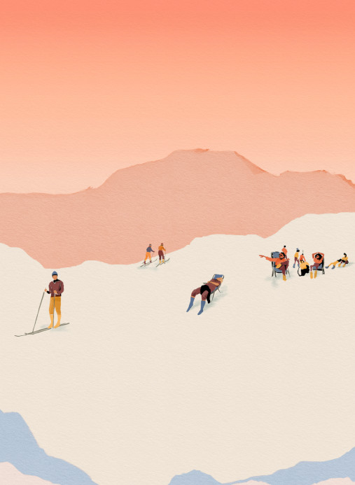 Coordonné Wandbild Apreski - Pink