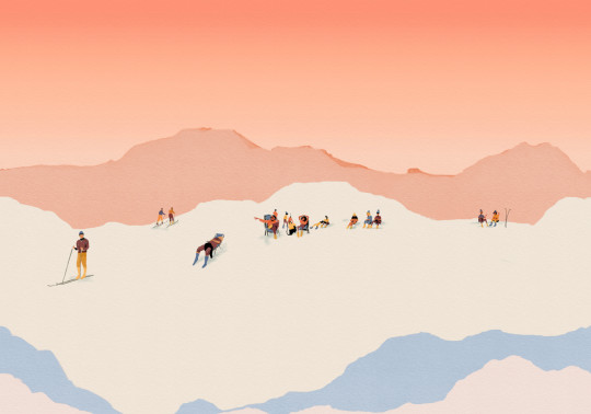 Coordonné Wandbild Apreski - Pink