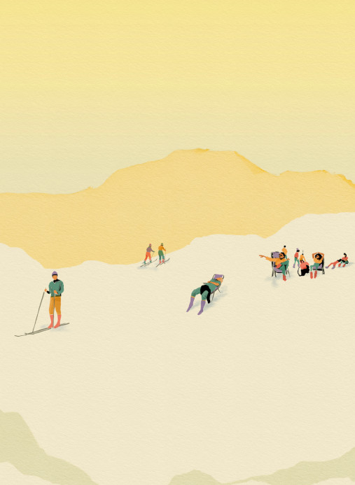 Coordonné Wandbild Apreski - Sunset