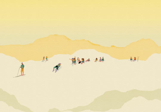 Coordonné Wandbild Apreski - Sunset