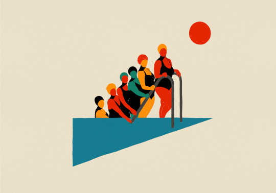 Coordonné Wandbild Equilibrio - Blue