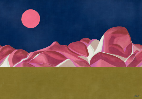 Coordonné Wandbild Escapada - Cobalt