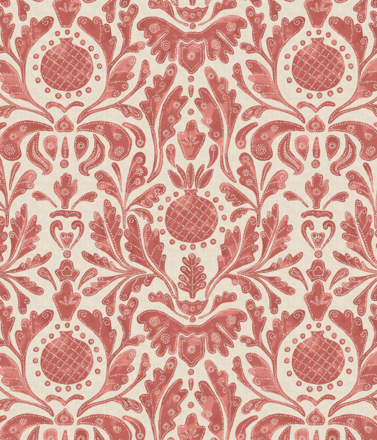 Nina Campbell Tapete Castellane - Brique