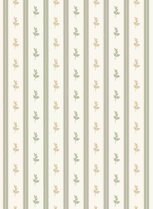 Nina Campbell Tapete Anduze - Green/ Ochre/ Chocolate