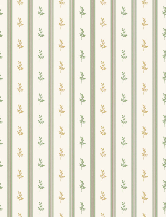 Nina Campbell Tapete Anduze - Green/ Ochre/ Chocolate