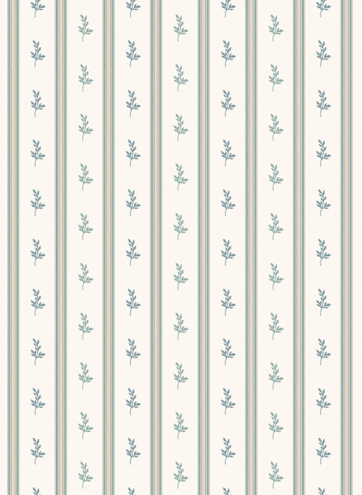 Nina Campbell Tapete Anduze - Aqua/ Beige