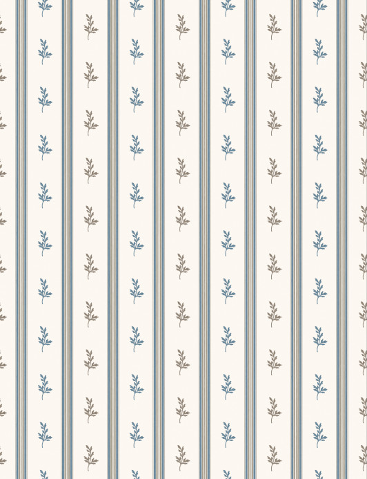 Nina Campbell Tapete Anduze - Blue/ Chocolate