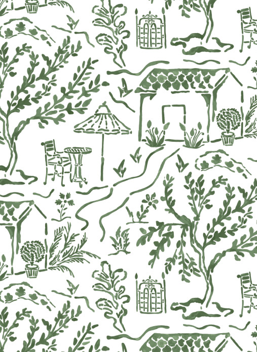 Nina Campbell Tapete La Quintinie - Eucalyptus