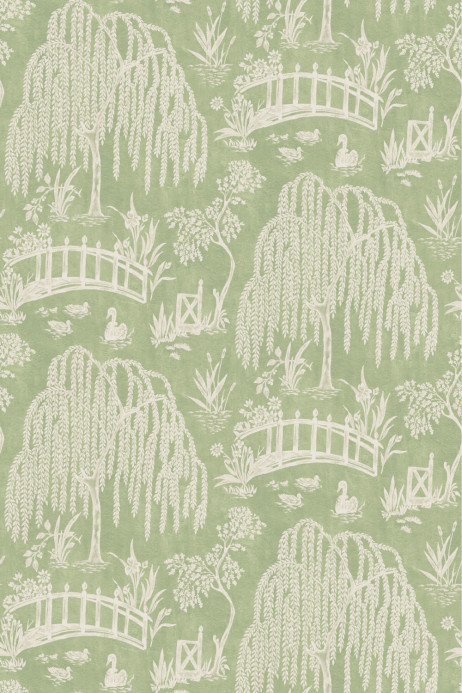 Nina Campbell Tapete Les Saules - Green