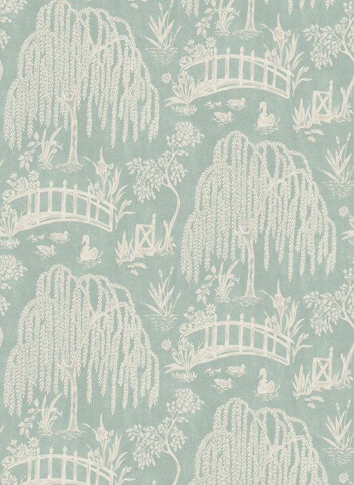 Nina Campbell Tapete Les Saules - Aqua